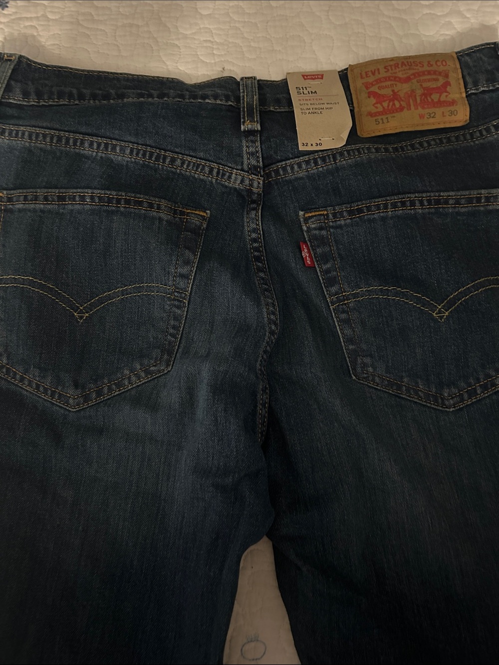 Levi's Slim Men’s Jeans - Dark Blue Denim
